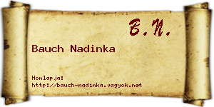 Bauch Nadinka névjegykártya